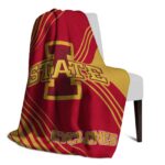 iowa state cyclones diagonal stripes red blanket best selling