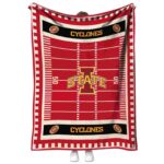 iowa state cyclones football field red blanket best selling