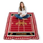 iowa state cyclones football field red blanket best selling