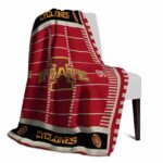 iowa state cyclones football field red blanket best selling