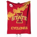 iowa state cyclones grunge texture red blanket best selling
