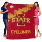 iowa state cyclones grunge texture red blanket best selling