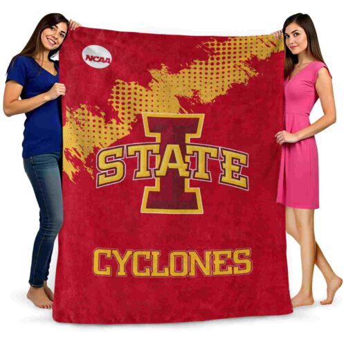 iowa state cyclones grunge texture red blanket fashion forward