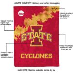 iowa state cyclones grunge texture red blanket best selling