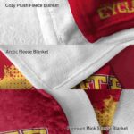 iowa state cyclones grunge texture red blanket best selling