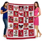 iowa state cyclones mickey minnie red white blanket best selling