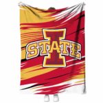 iowa state cyclones paint streaks red white blanket best selling
