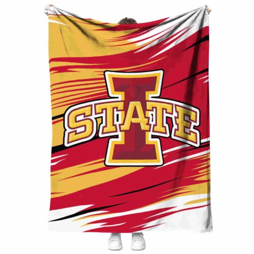 iowa state cyclones paint streaks red white blanket best selling