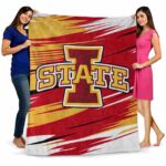 iowa state cyclones paint streaks red white blanket best selling