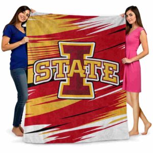iowa state cyclones paint streaks red white blanket fashion forward