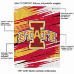 iowa state cyclones paint streaks red white blanket best selling