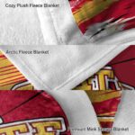 iowa state cyclones paint streaks red white blanket best selling