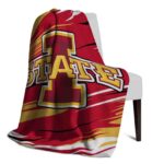 iowa state cyclones paint streaks red white blanket best selling