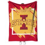 Iowa State Cyclones Splatter Effect Red Blanket 1 iowa state cyclones splatter effect red blanket best selling