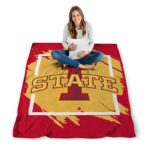 iowa state cyclones splatter effect red blanket best selling