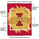 iowa state cyclones splatter effect red blanket best selling