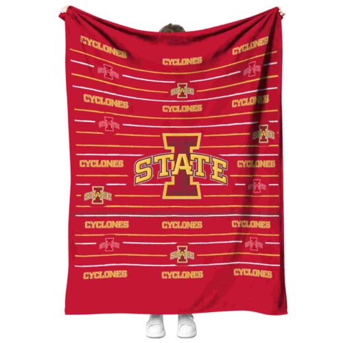 iowa state cyclones striped pattern red blanket best selling