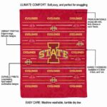 iowa state cyclones striped pattern red blanket best selling