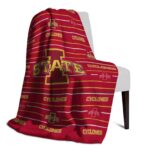iowa state cyclones striped pattern red blanket best selling