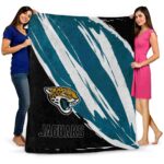 jacksonville jaguars brushstrokes teal white blanket fashion forward