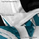 jacksonville jaguars brushstrokes teal white blanket premium grade