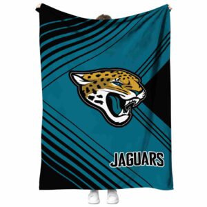 jacksonville jaguars diagonal stripes teal blanket best selling