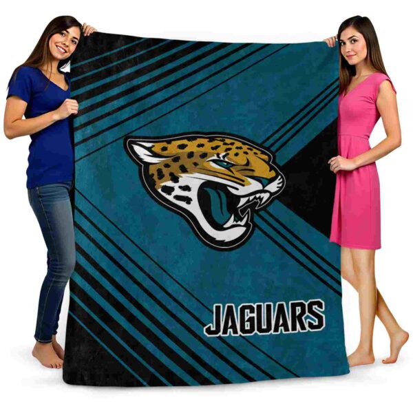 jacksonville jaguars diagonal stripes teal blanket fashion forward