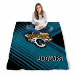 jacksonville jaguars diagonal stripes teal blanket high quality