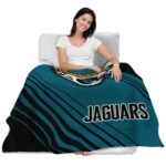 jacksonville jaguars diagonal stripes teal blanket latest model