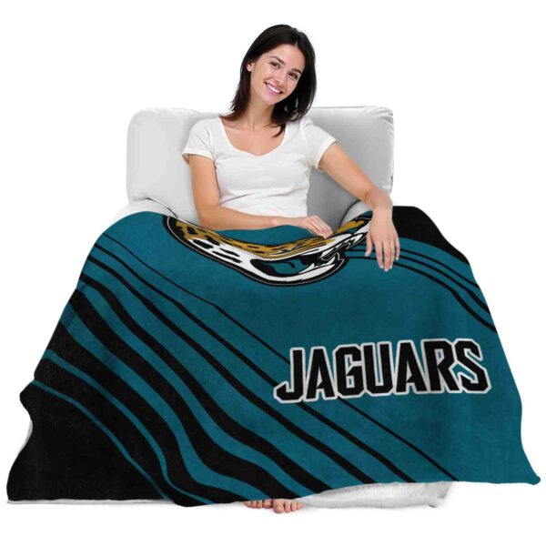 jacksonville jaguars diagonal stripes teal blanket latest model