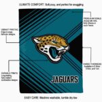 jacksonville jaguars diagonal stripes teal blanket new arrival