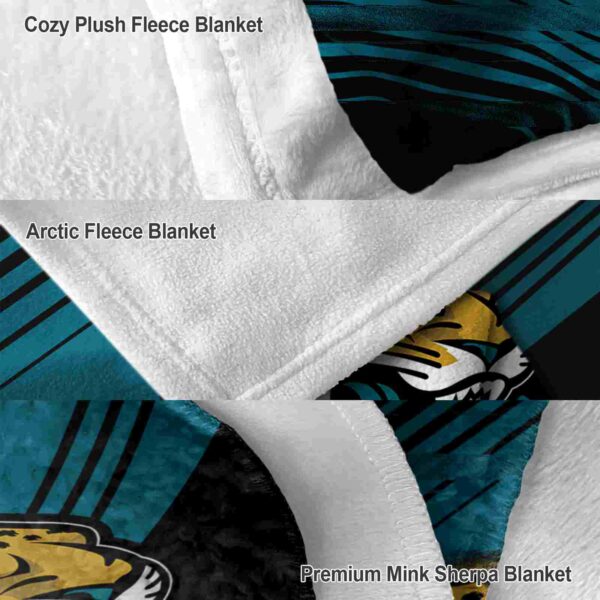 jacksonville jaguars diagonal stripes teal blanket premium grade