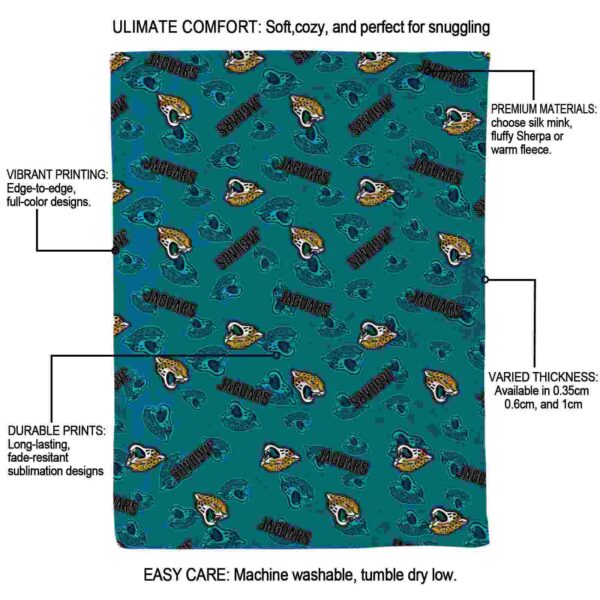 jacksonville jaguars diehard fans teal blanket new arrival