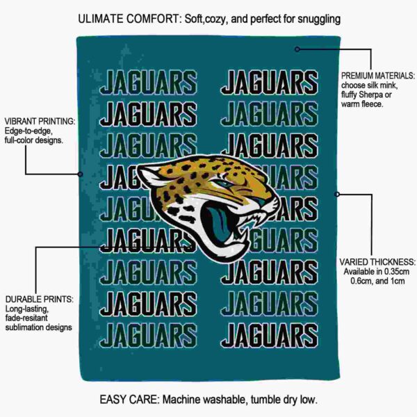 jacksonville jaguars fan pride teal blanket new arrival