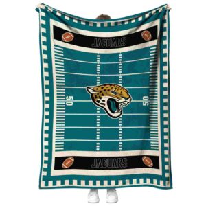 jacksonville jaguars football field teal blanket best selling