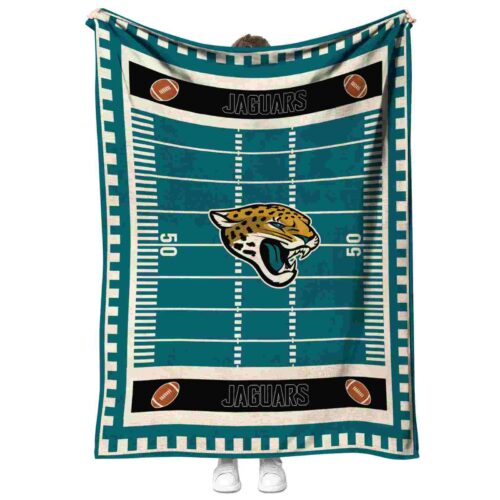 jacksonville jaguars football field teal blanket best selling