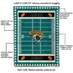 jacksonville jaguars football field teal blanket new arrival