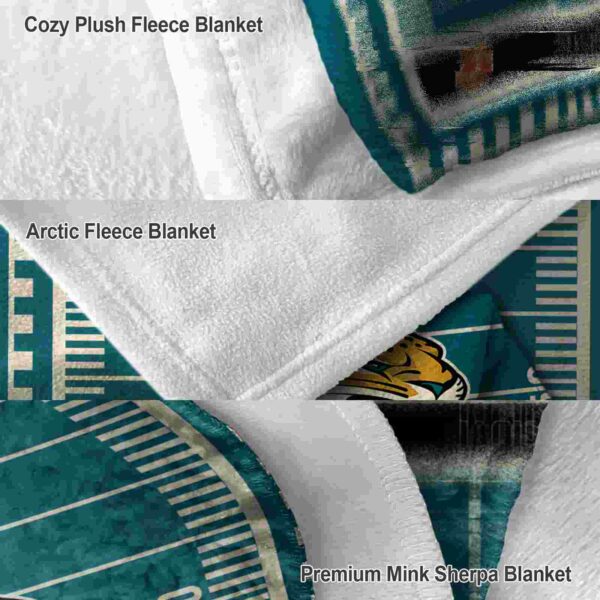 jacksonville jaguars football field teal blanket premium grade