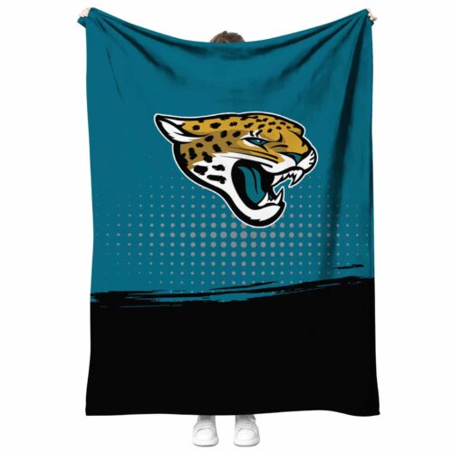 jacksonville jaguars gradient dots teal blanket best selling