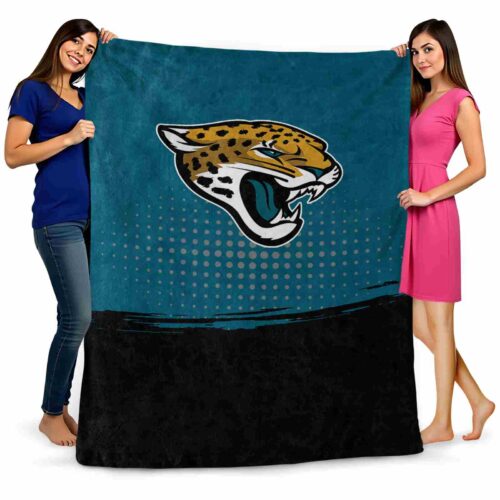 jacksonville jaguars gradient dots teal blanket fashion forward