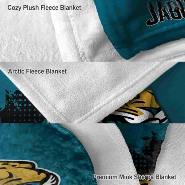 jacksonville jaguars grunge texture teal blanket premium grade