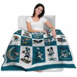 jacksonville jaguars mickey minnie teal white blanket latest model