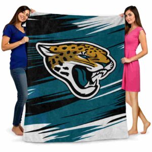 jacksonville jaguars paint streaks teal white blanket fashion forward