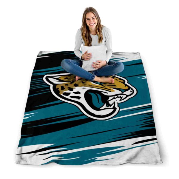 jacksonville jaguars paint streaks teal white blanket high quality