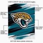 jacksonville jaguars paint streaks teal white blanket new arrival