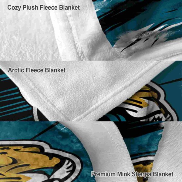 jacksonville jaguars paint streaks teal white blanket premium grade