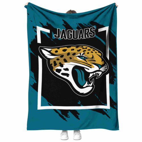 jacksonville jaguars splatter effect teal blanket best selling