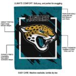 jacksonville jaguars splatter effect teal blanket new arrival