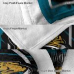 jacksonville jaguars splatter effect teal blanket premium grade