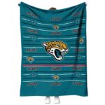 jacksonville jaguars striped pattern teal blanket best selling